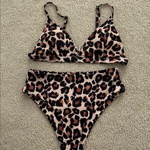 Leopard Print Bikini Set